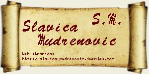 Slavica Mudrenović vizit kartica